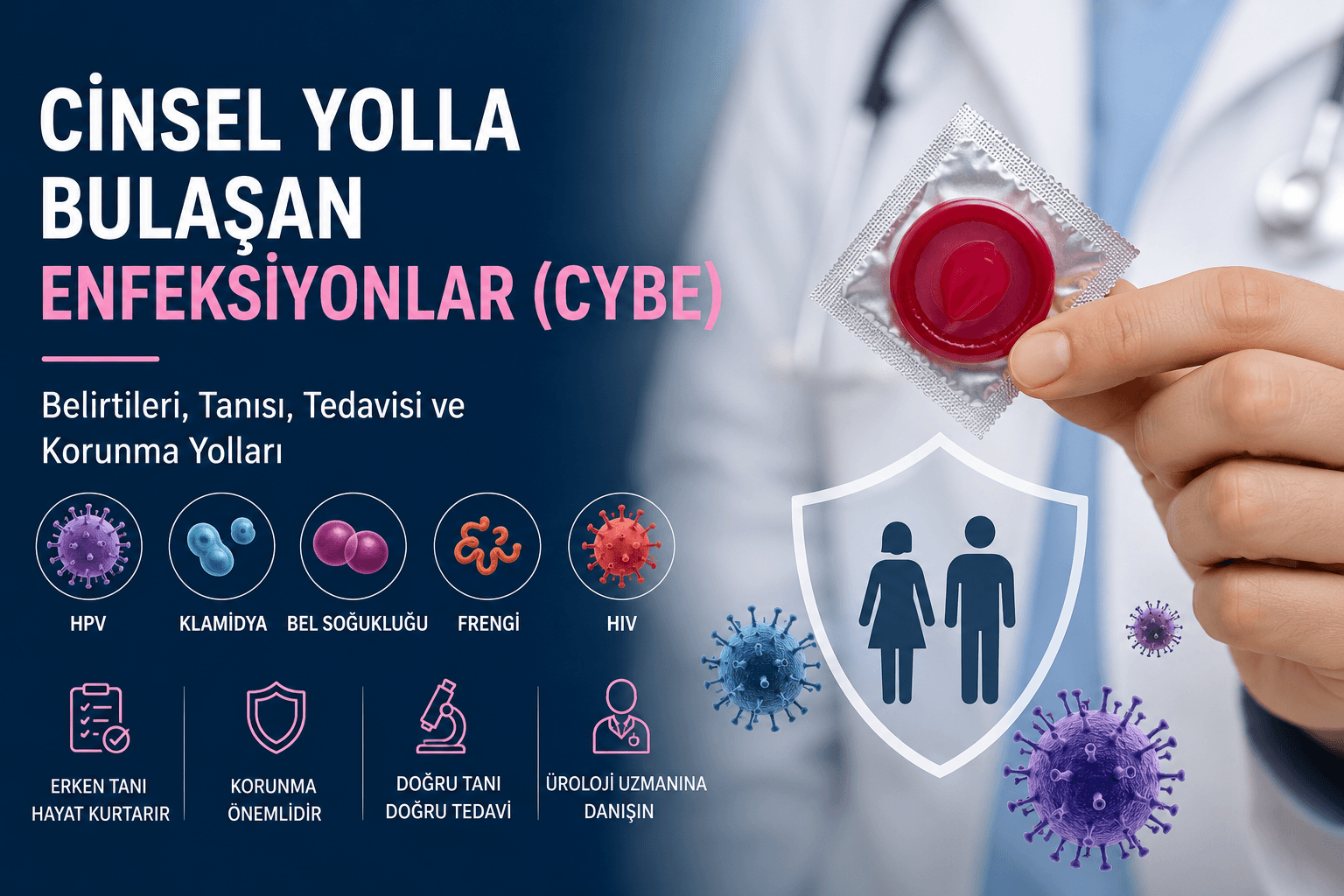 Cover Image for Cinsel Yolla Bulaşan Hastalıklar (CYBH): Belirtileri, Tanısı, Tedavisi ve Korunma Yolları